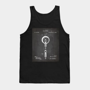 Edison Bulb Patent - Maker Workshop Home Décor Art - Black Chalkboard Tank Top